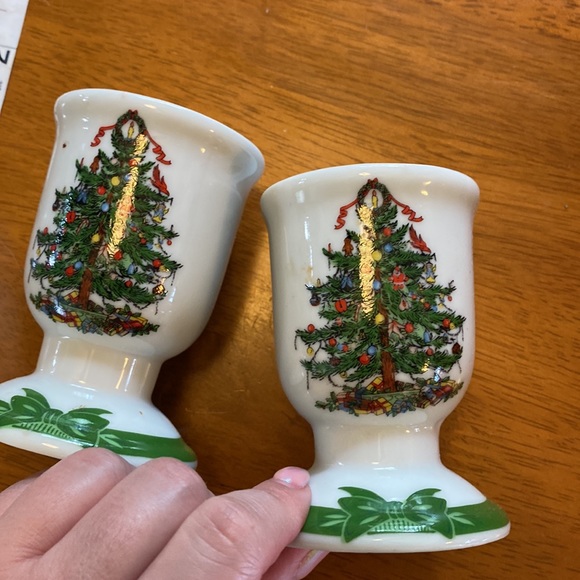 Two Yuletide Christmas Candle Holders Vintage EUC - Picture 4 of 6